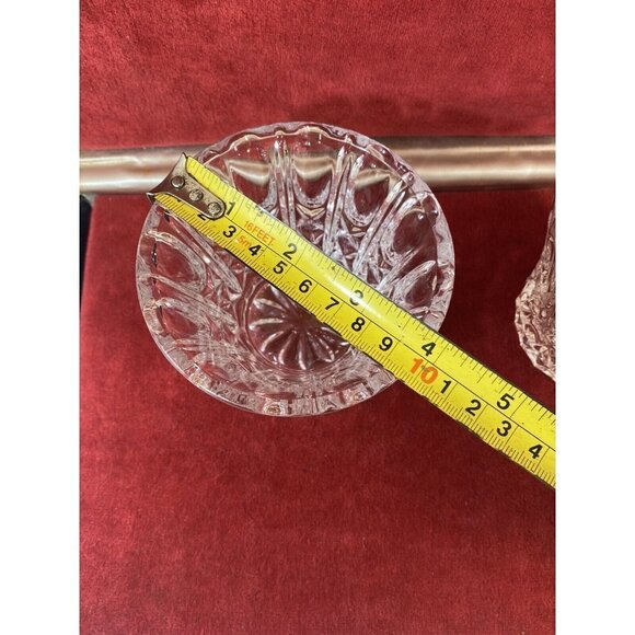 Vintage Glass Crystal Diamond Point Cream and Sugar Set - Picture 8 of 9